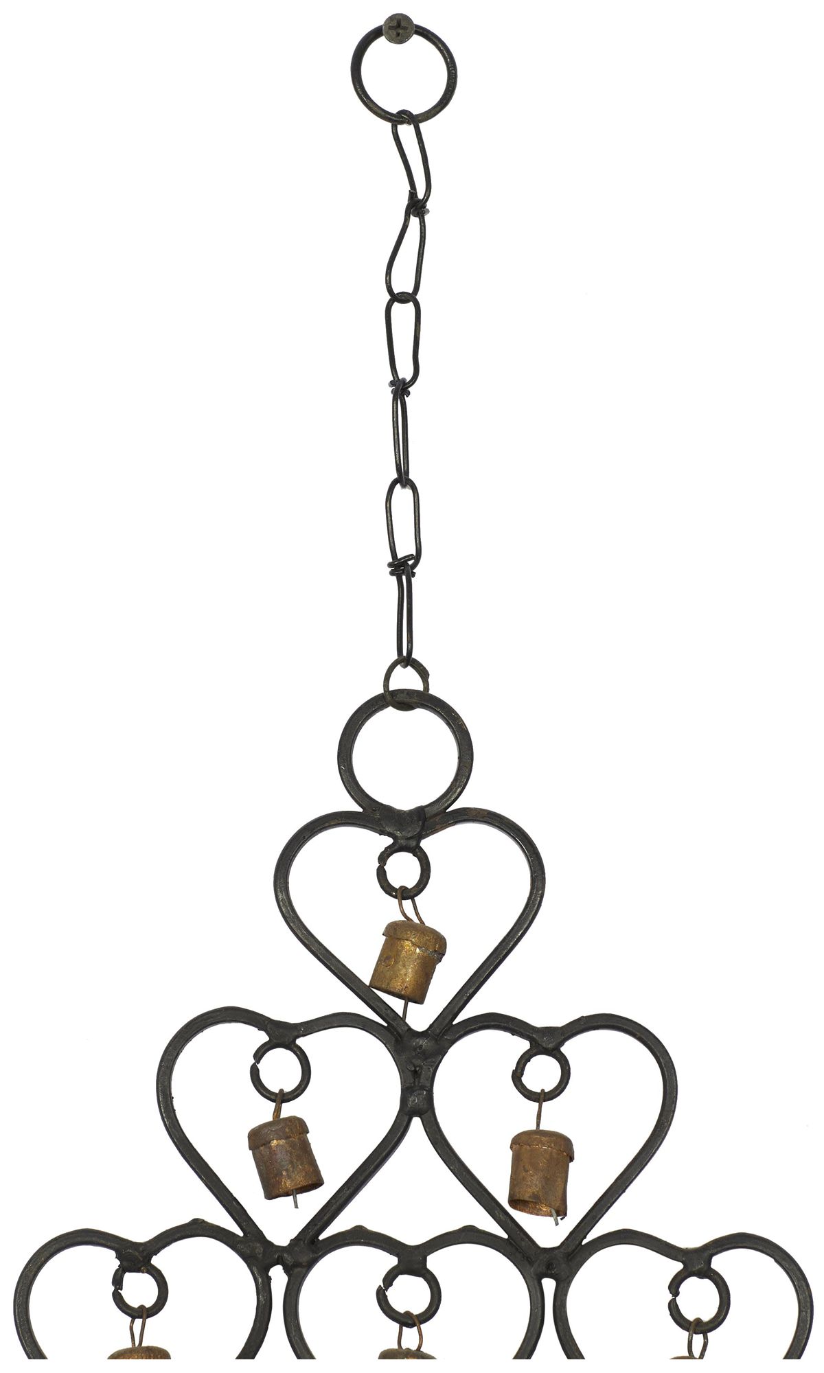 Image 3 Brass Metal Eclectic Windchime, 13" x 1" x 30" more views