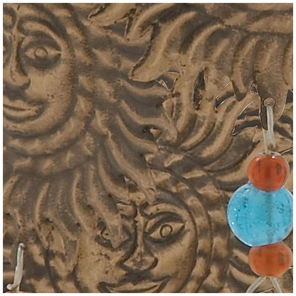 Image 6 Brass Metal Eclectic Windchime, 7" x 7" x 32" more views