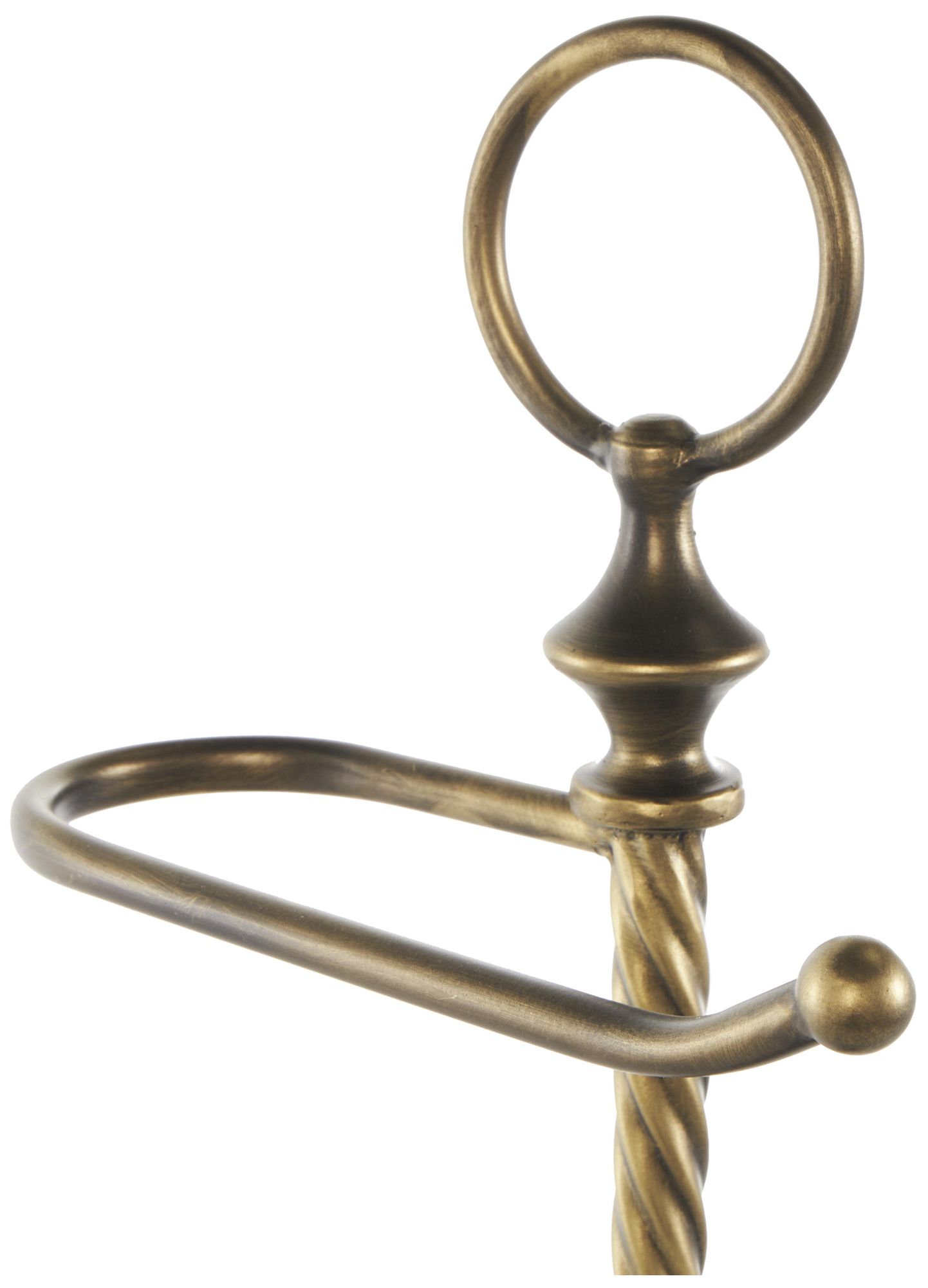 Image 3 Brass Metal Farmhouse Toilet Paper Holder, 9" x 7" x 24" more views