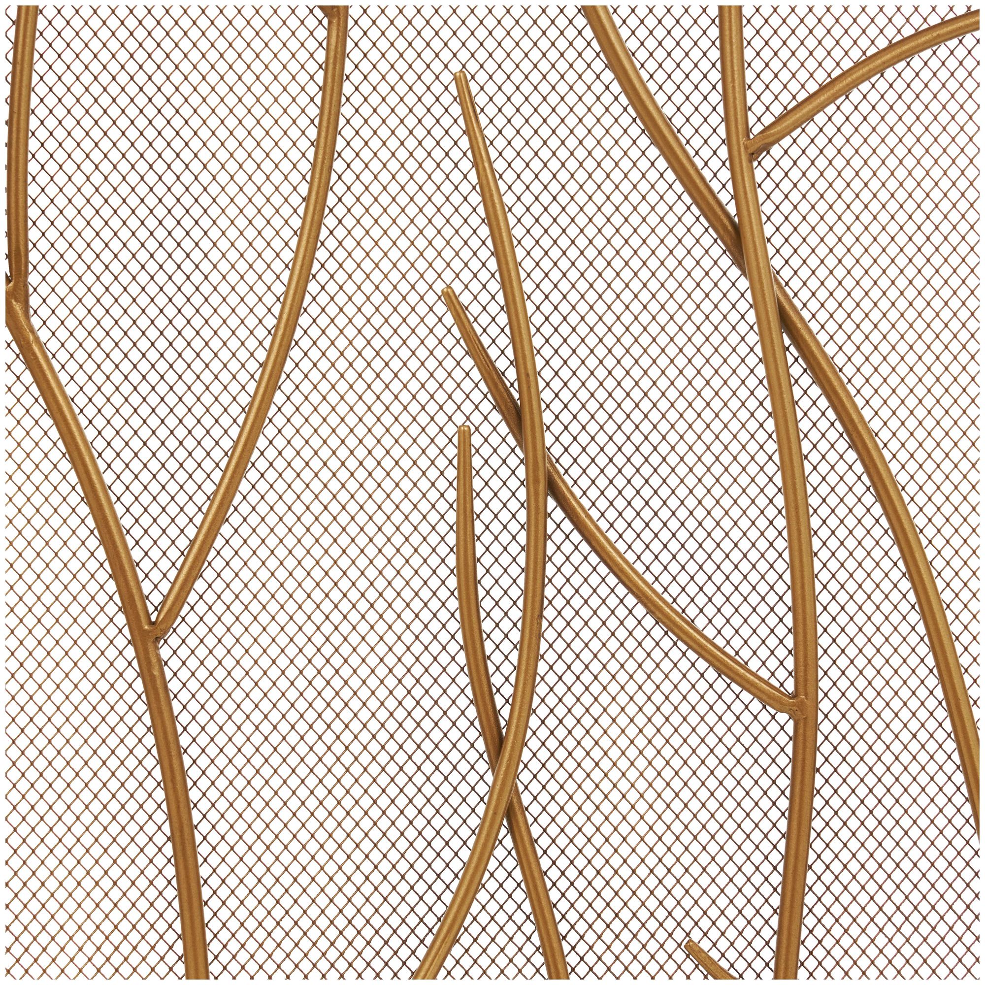 Thumbnail3 of Brass Metal Modern Fireplace Screen, 25" x 12" x 31" more views