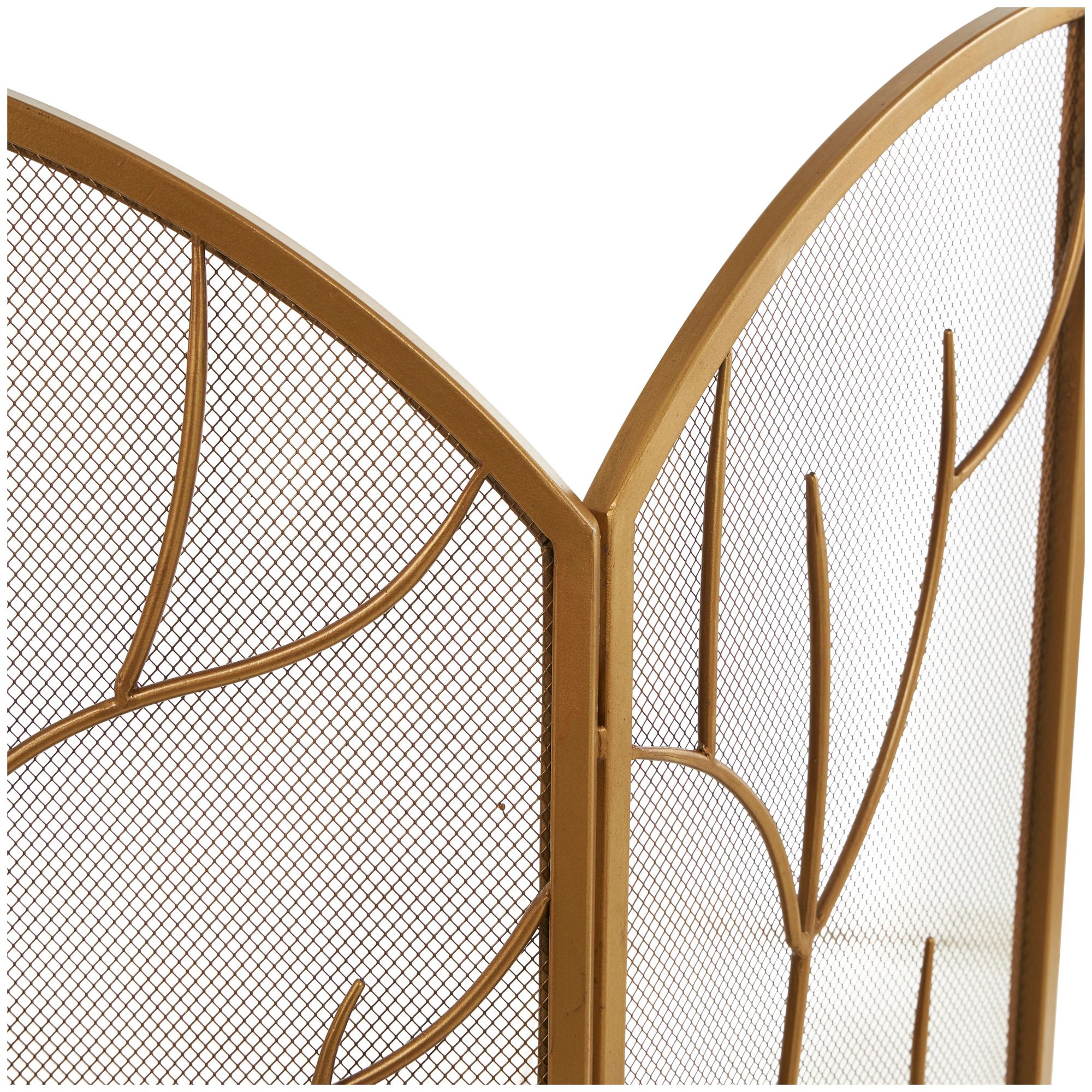 Thumbnail4 of Brass Metal Modern Fireplace Screen, 25" x 12" x 31" more views