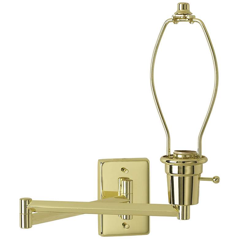 Image 1 Brass Plug-In Swing Arm Wall Lamp Base