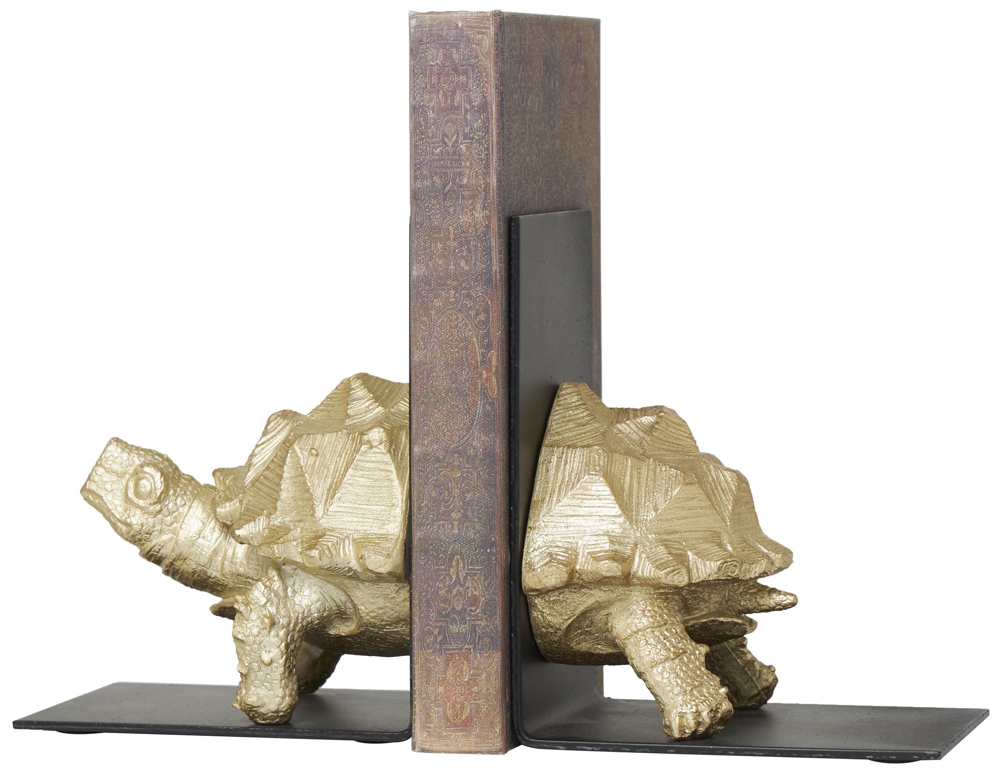 Image 2 Brass Polystone Coastal Bookends, S/2 5"W, 6"H