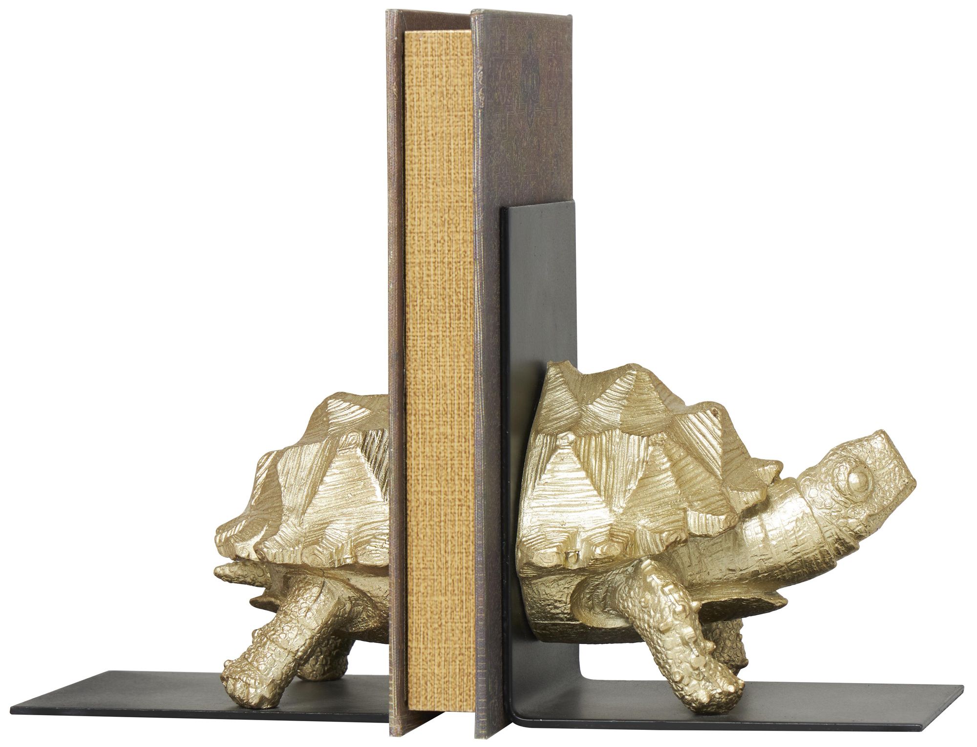 Image 5 Brass Polystone Coastal Bookends, S/2 5"W, 6"H more views