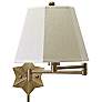 Brass Star of the Show Plug-In Swing Arm Wall Lamp