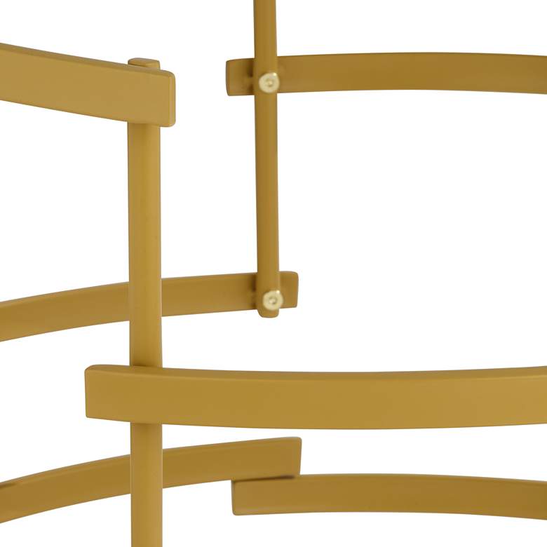 Image 5 Brassica 23 3/4" Wide Faux Marble and Gold Modern Tea Table more views