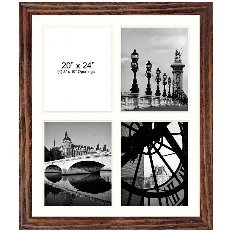 Image 1 Braswell Natural Black Four Photo Collage Frame
