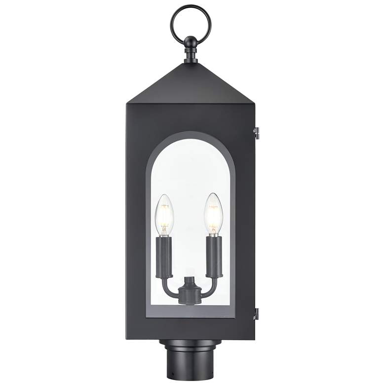 Image 1 Bratton 25 3/4"H Coated Black 2-Light Outdoor Post Light