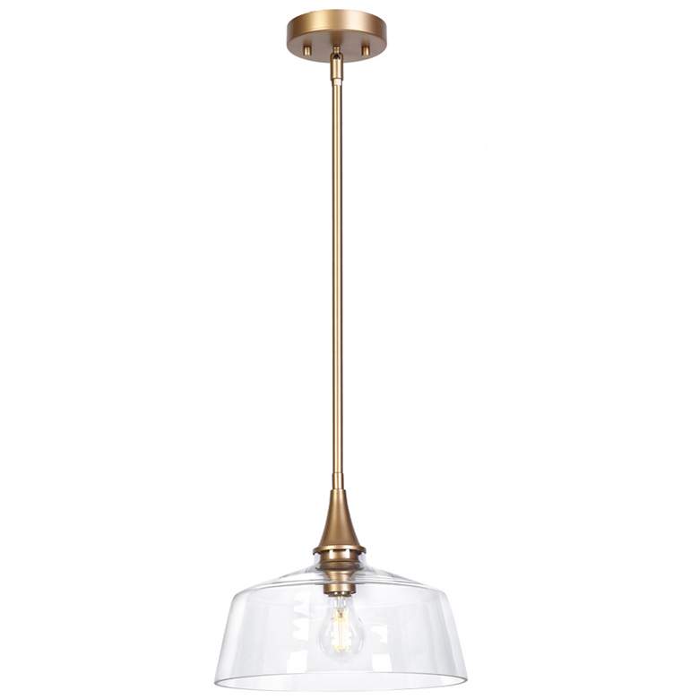 Image 1 Bravaputra 11.8" Wide Gold 1-Light Bowl Pendant Light