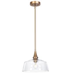 Bravaputra 11.8" Wide Gold 1-Light Bowl Pendant Light