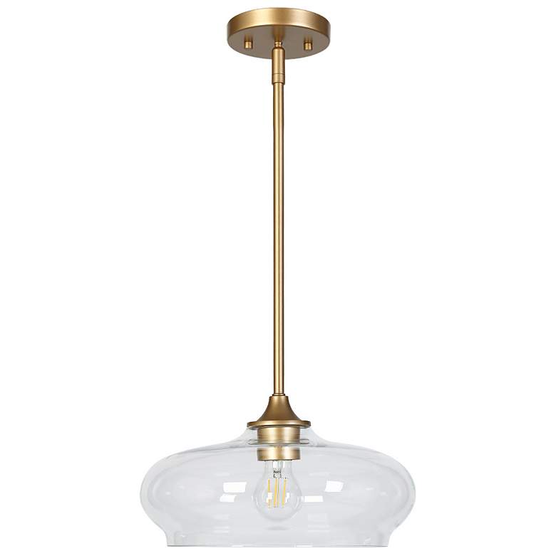 Image 1 Bravaputra 12.6" Wide Gold 1-Light Orb Pendant Light