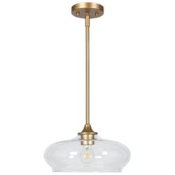 Bravaputra 12.6" Wide Gold 1-Light Orb Pendant Light