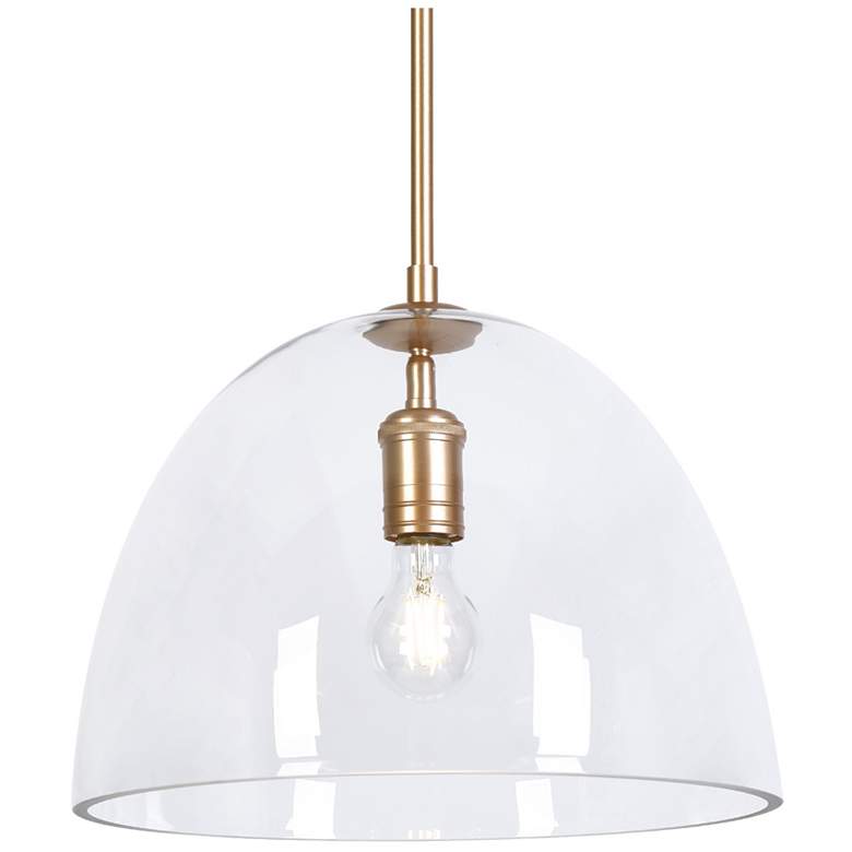 Image 1 Bravaputra 14" Wide Gold 1-Light Gold Dome Pendant Light