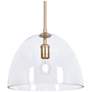 Bravaputra 14" Wide Gold 1-Light Gold Dome Pendant Light