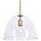 Bravaputra 14" Wide Gold 1-Light Gold Dome Pendant Light