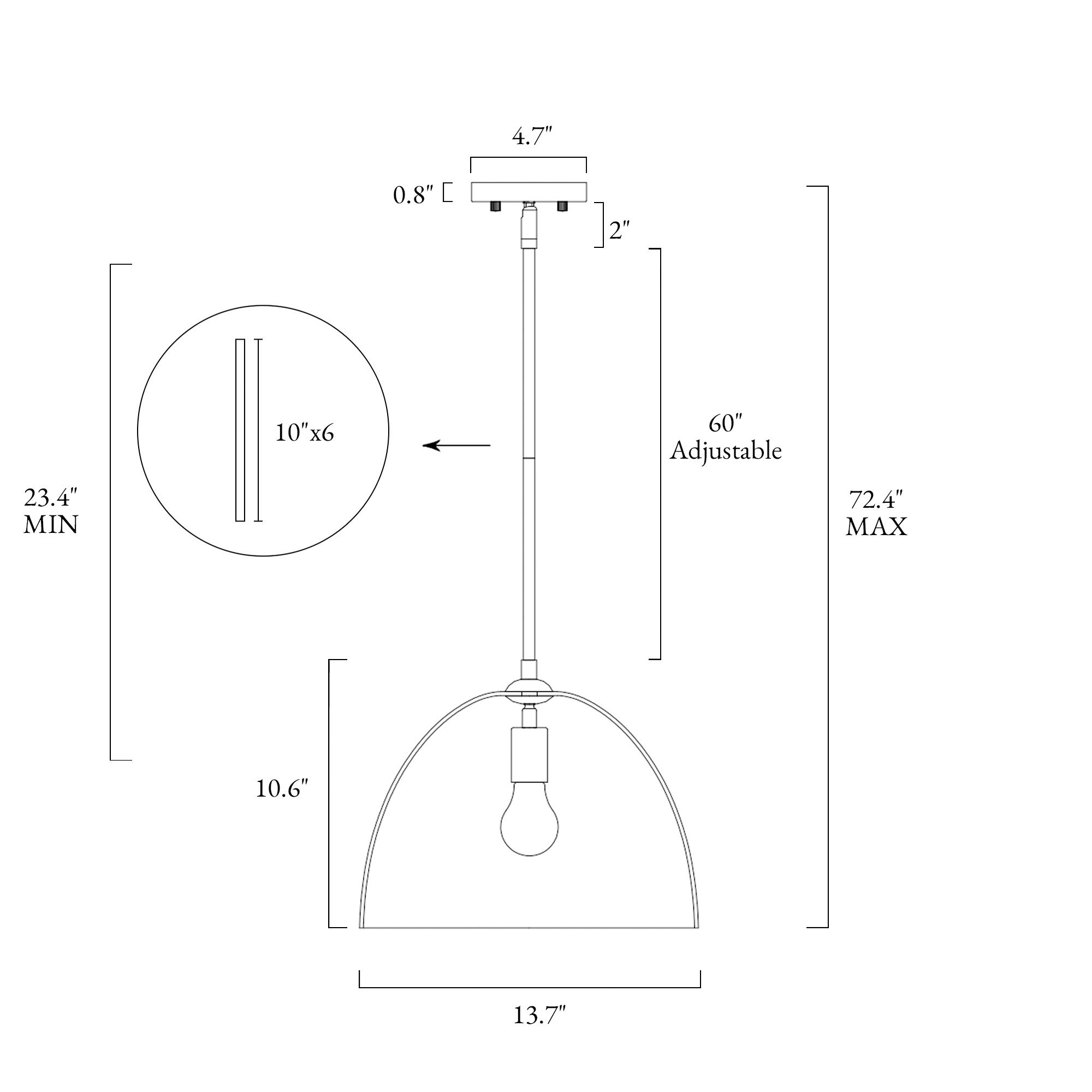 Image 2 Bravaputra 14" Wide Gold 1-Light Gold Dome Pendant Light more views