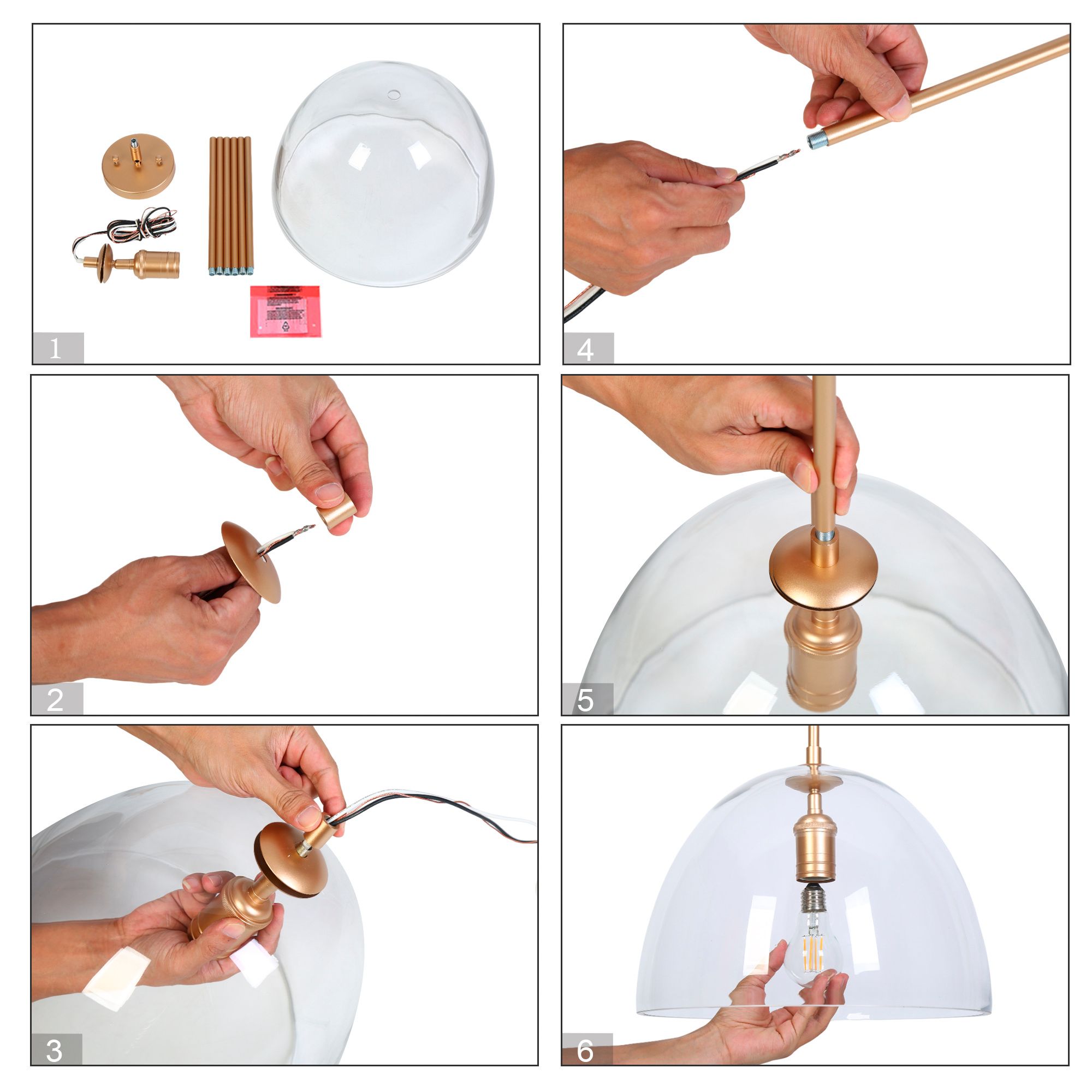 Image 6 Bravaputra 14" Wide Gold 1-Light Gold Dome Pendant Light more views