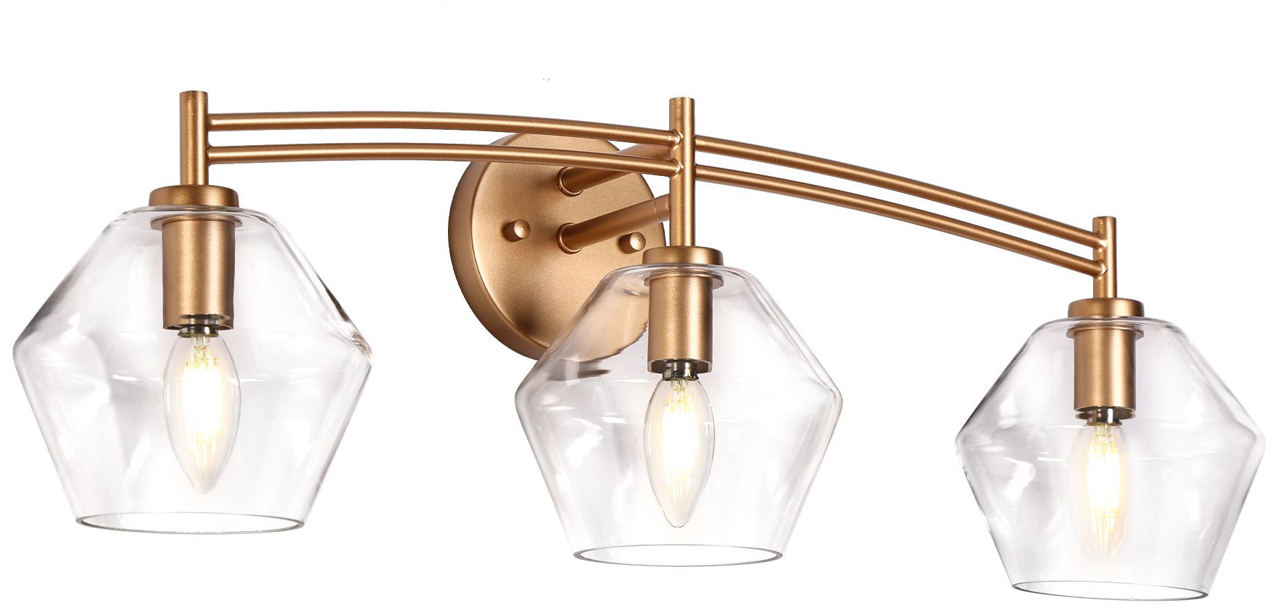 Bravaputra 3-Light Glass Bath Vanity Light - Made to Order