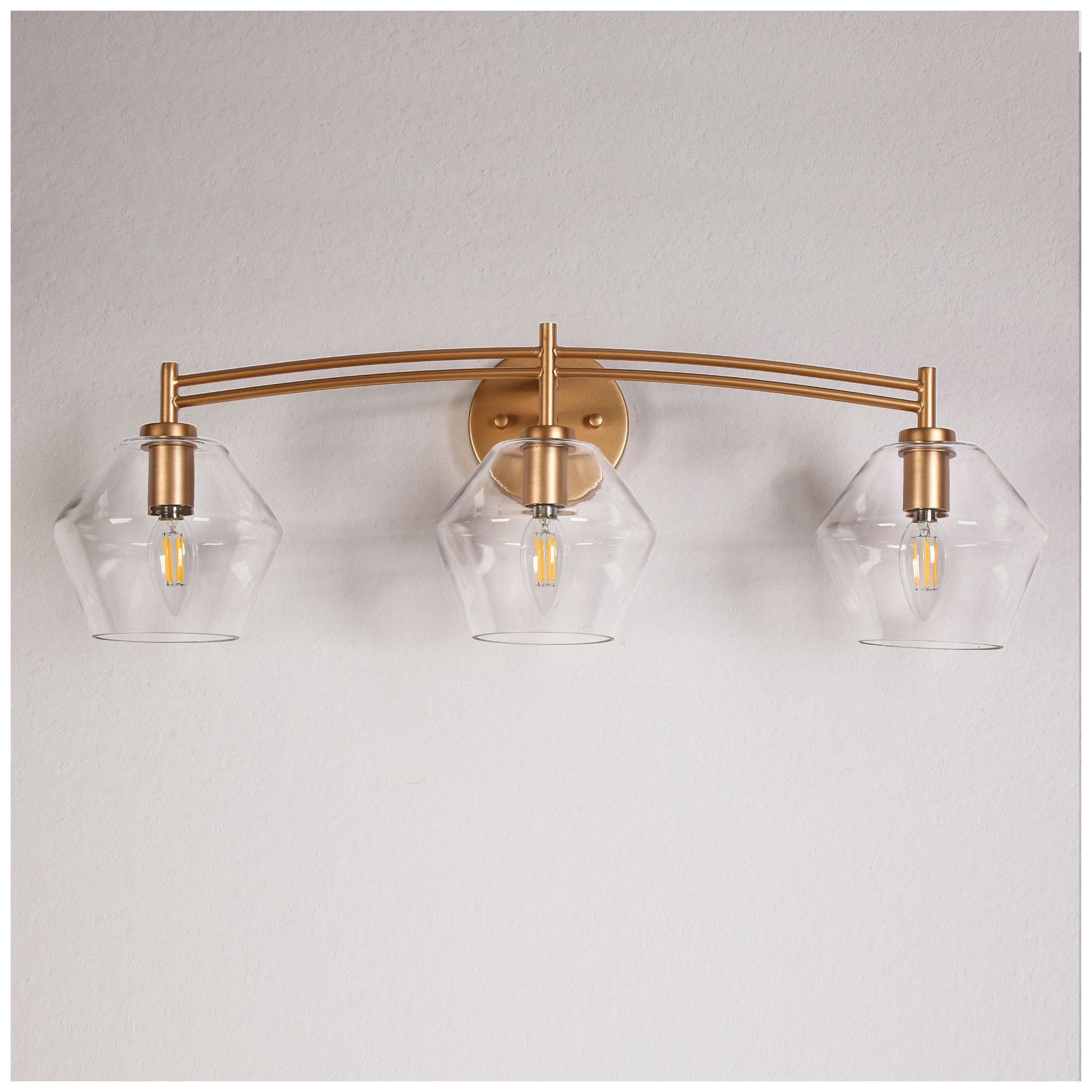 Image 3 Bravaputra 3-Light Glass Bath Vanity Light - Made to Order more views
