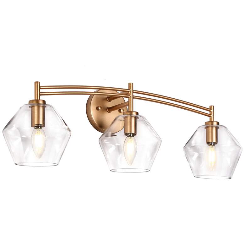 Image 1 Bravaputra 3-Light Glass Bath Vanity Light