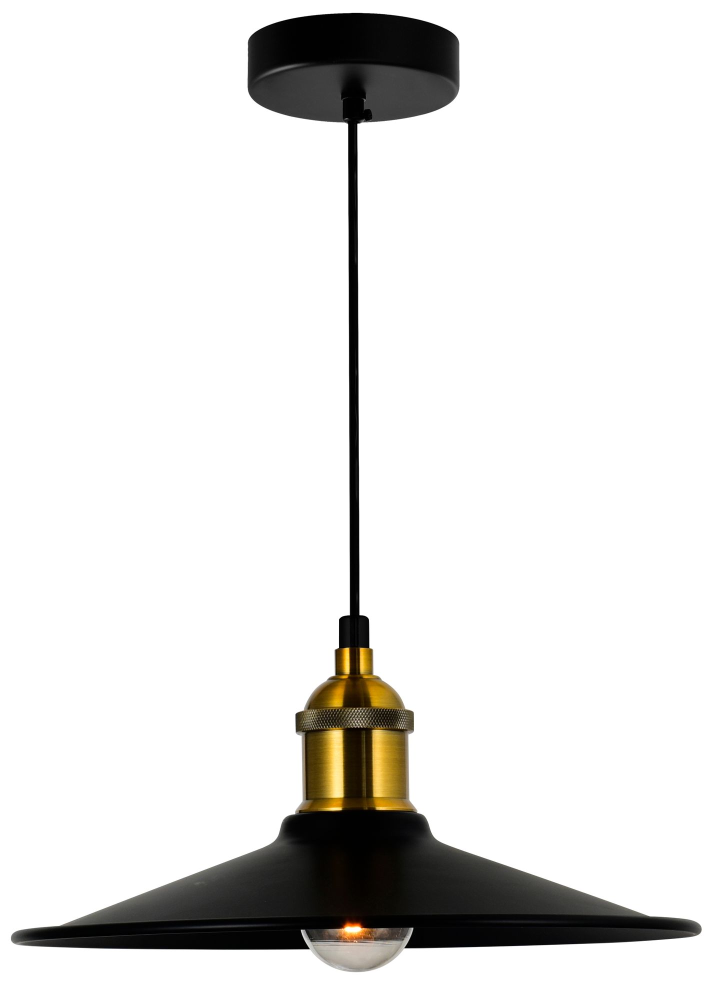 Brave 1 Light 10in Black Mini Pendant