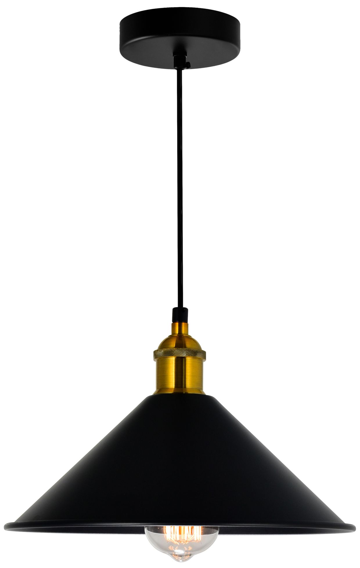 Brave 1 Light 10in Black Mini Pendant