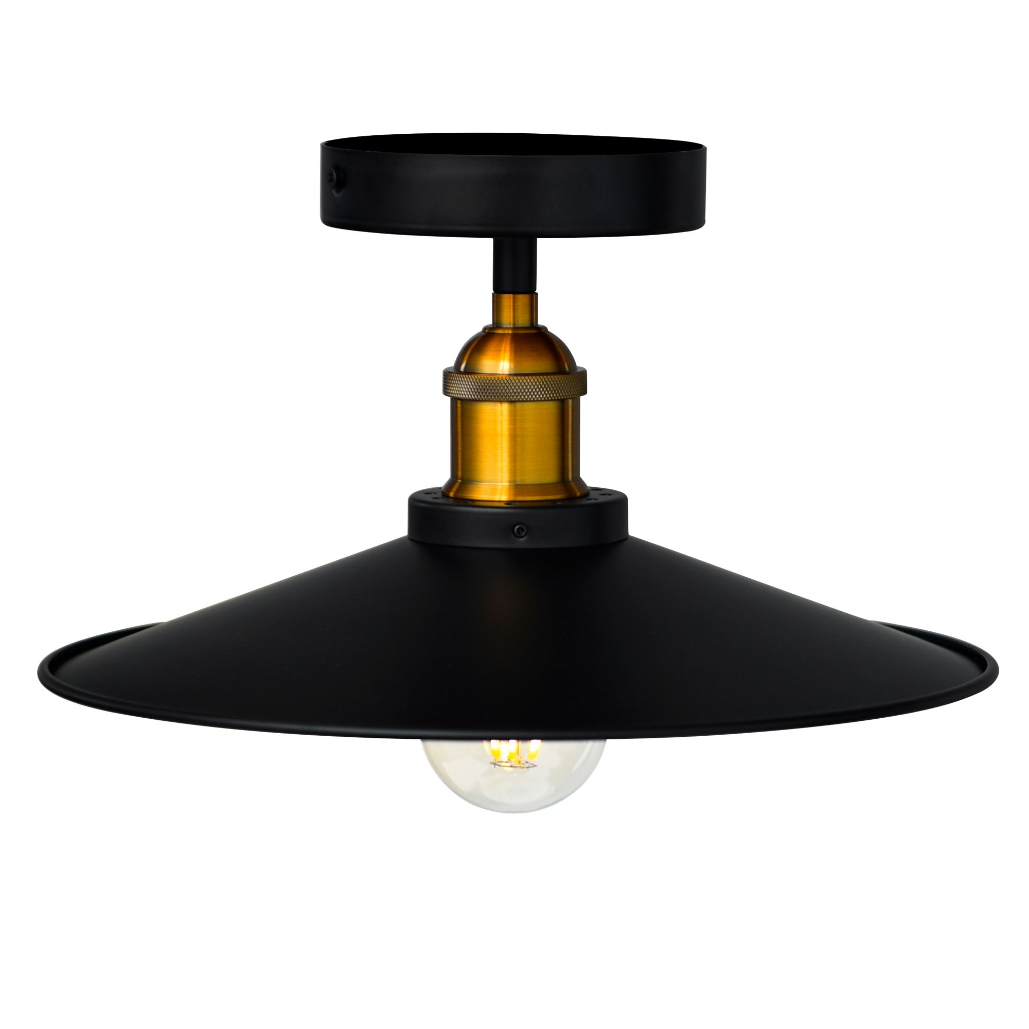 Image 2 Brave 1 Light Black Flush Mount more views
