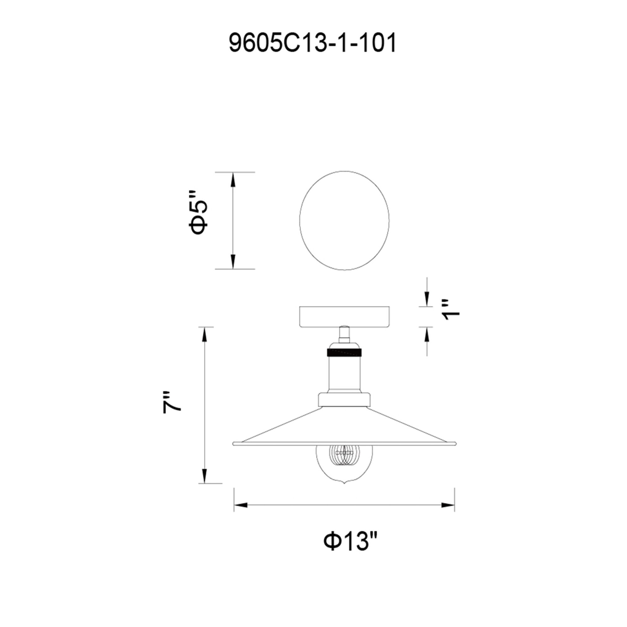 Image 6 Brave 1 Light Black Flush Mount more views