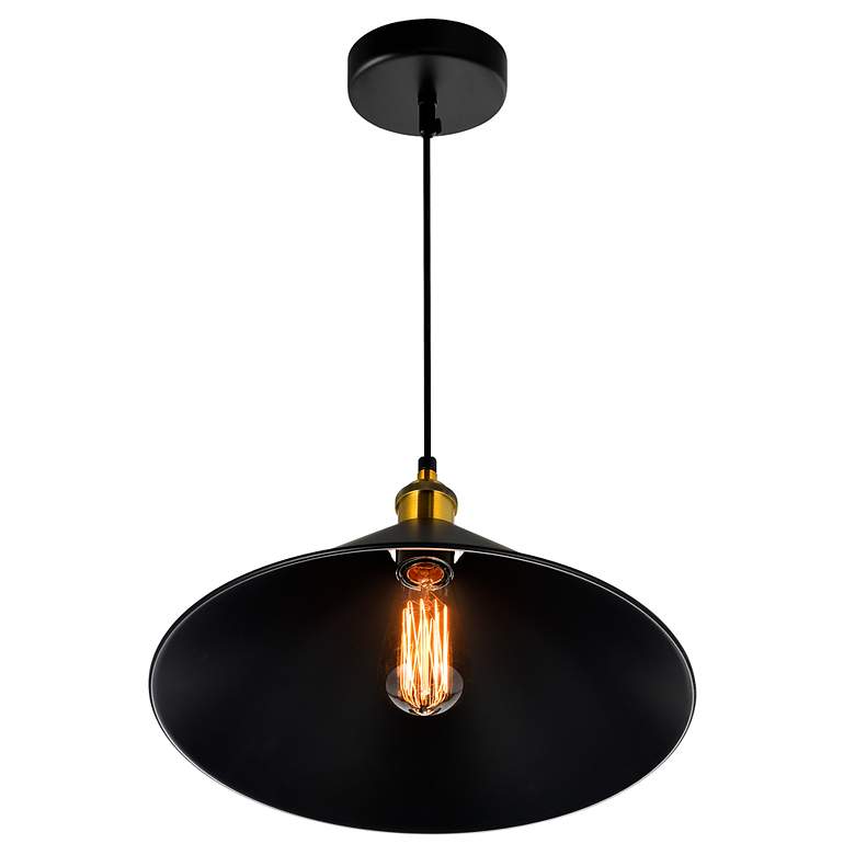 Brave Light Brave 1 Light Black Mini Pendant - #9846H | Lamps Plus