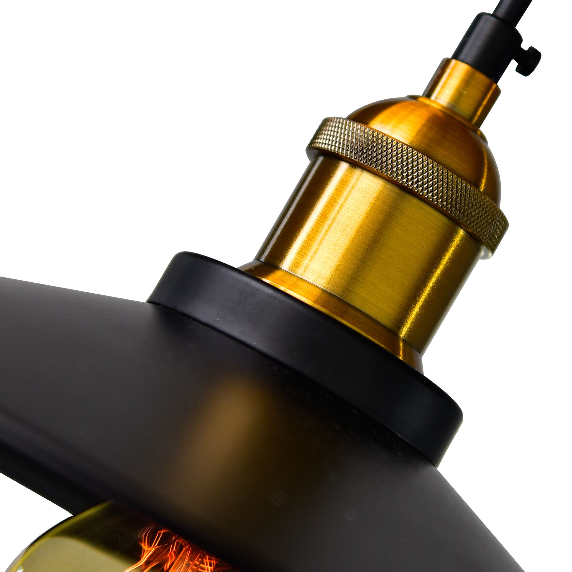 Image 5 Brave 1 Light Down Mini Pendant With Black Finish more views