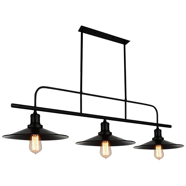 Image 2 Brave 3 Light Pool Table Light With Black Finish