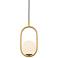 Braxton 7 1/4" Wide Brass and Opal Glass Mini Pendant Light