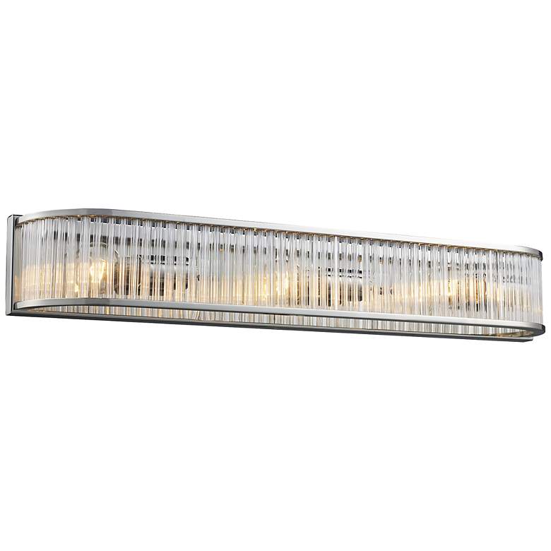 Image 1 Braxton Collection 28 inch Wide Polished Nickel Bathroom Light