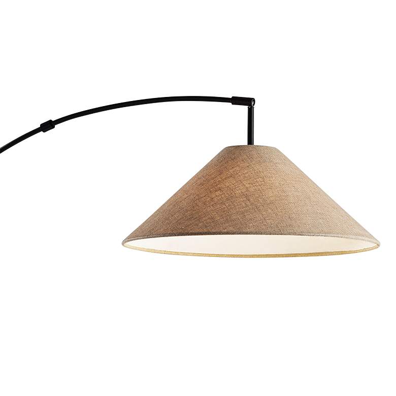 Image 2 Braxton Dark Bronze Metal Arc Floor Lamp more views