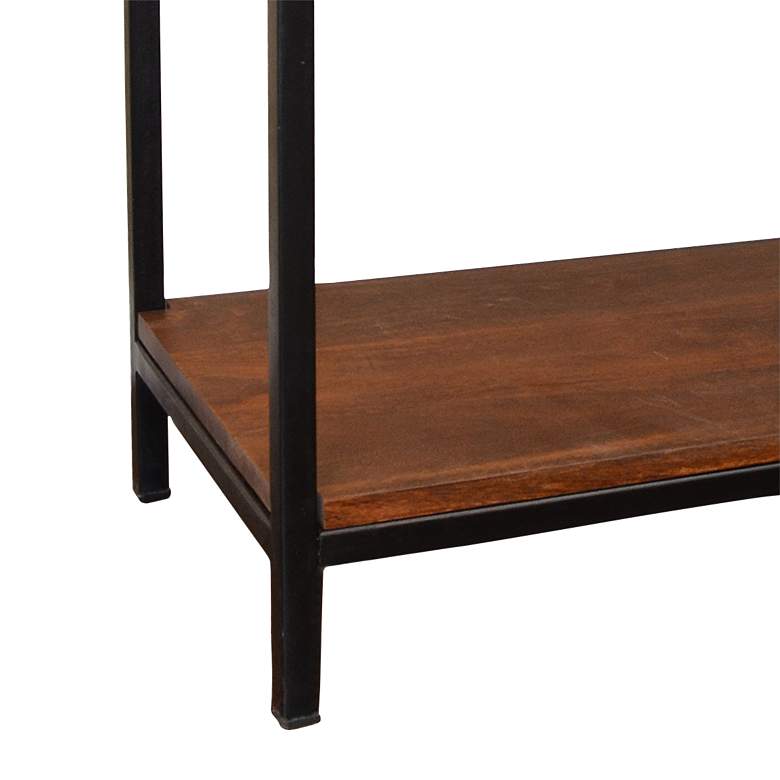 Image 3 Brayden 40" Wide Chestnut Wood Rectangular Bookcase more views