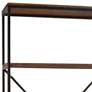 2_Brayden 72" High 4-Shelf Black Steel Chestnut Wood Bookcase more views
