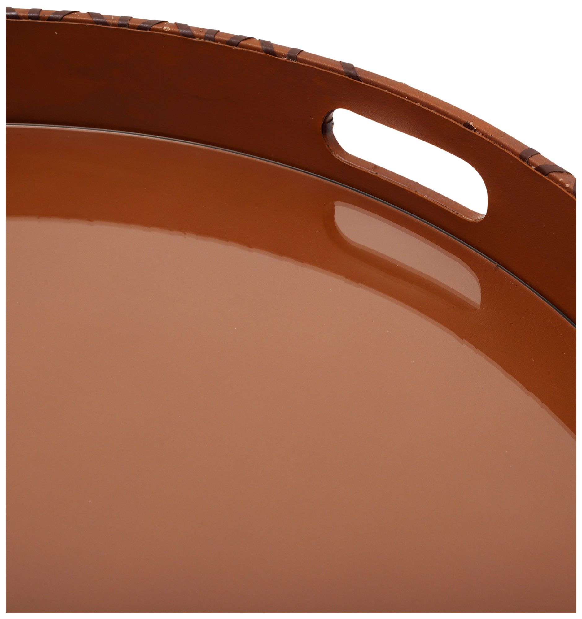 Image 2 Brayden Brown Round Tray more views
