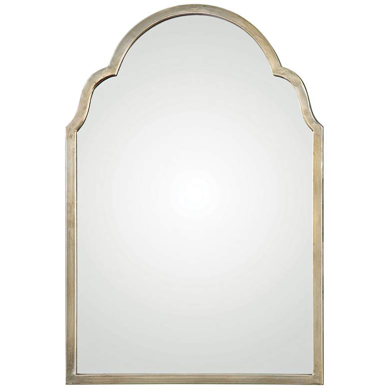 Image 2 Brayden Petit Silver 20 1/4 inch x 30 1/4 inch Arch Wall Mirror