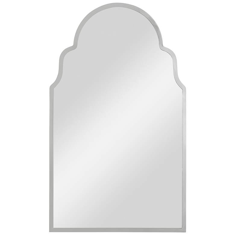 Image 2 Brayden Polished Nickel 25 1/2" x 42 1/2" Arched Wall Mirror