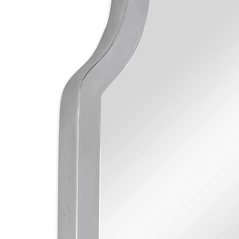 Image 4 Brayden Polished Nickel 25 1/2" x 42 1/2" Arched Wall Mirror more views