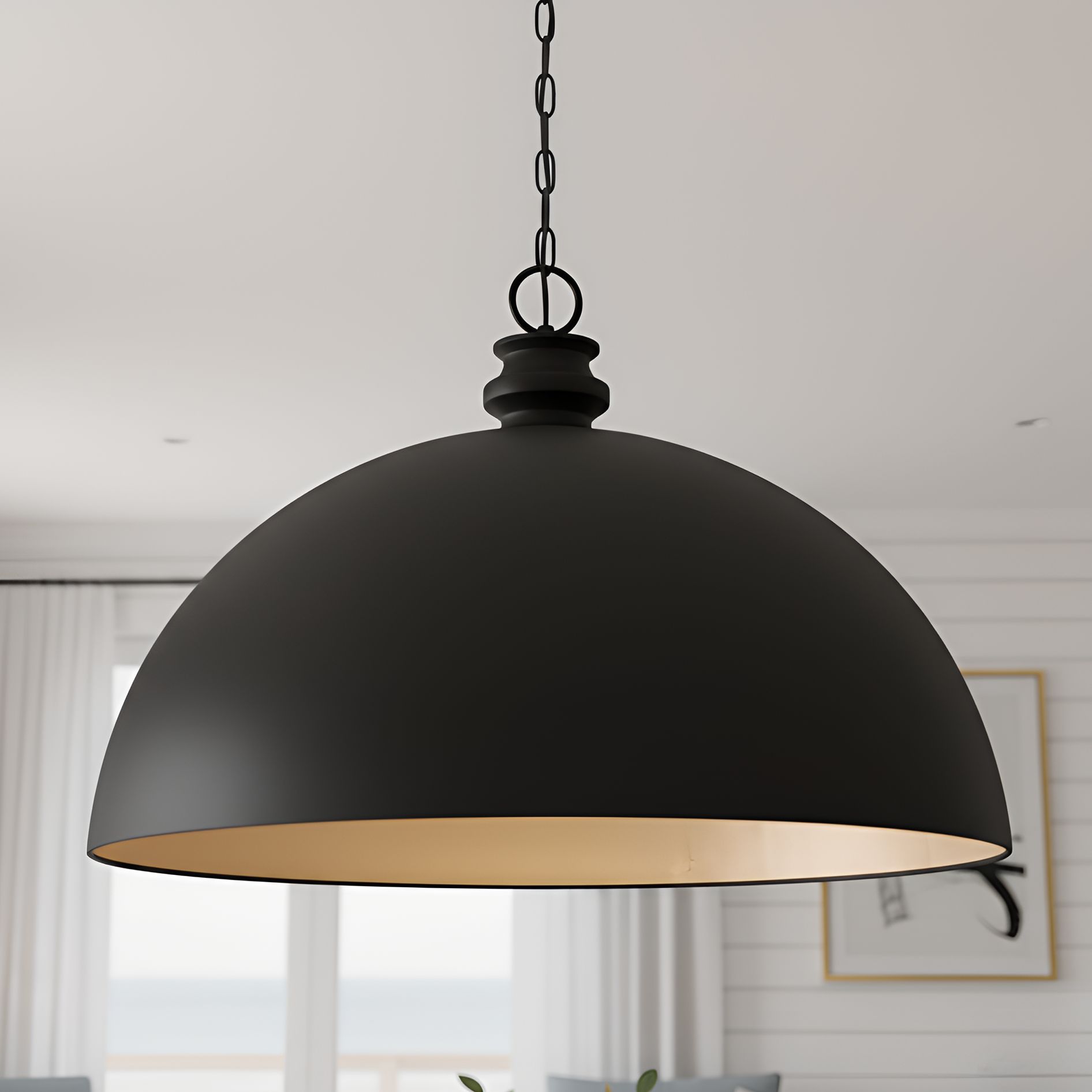 Thumbnail1 of Braylon 1-Light Matte Black Pendant Light