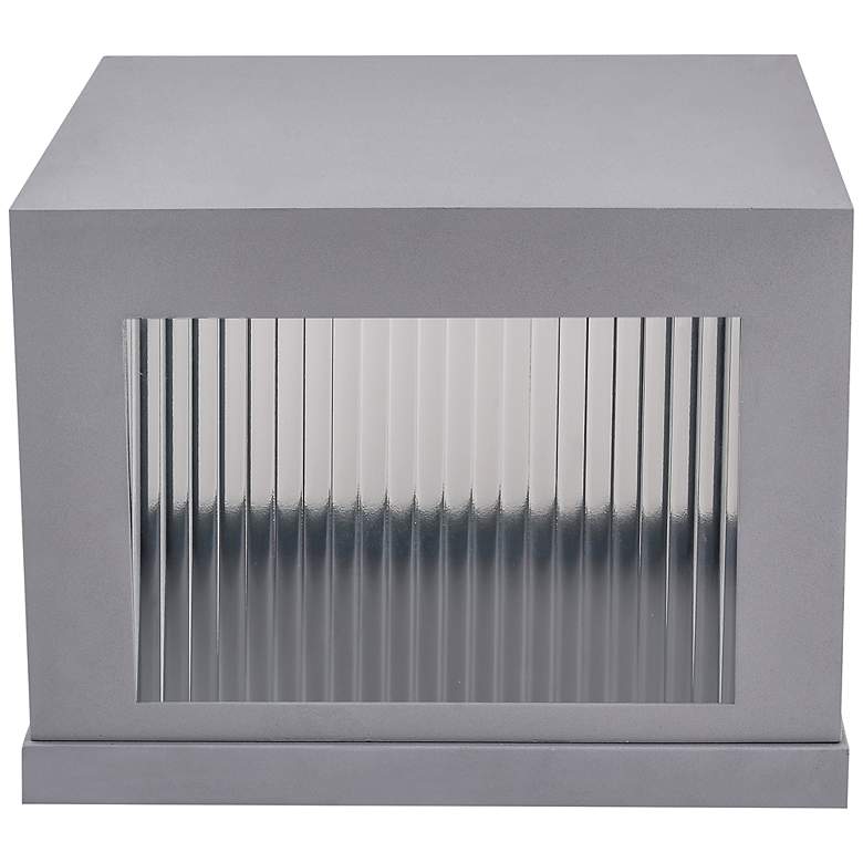 Image 1 Braylon 11" High LED Silver LED Outdoor Pillar Mount Light