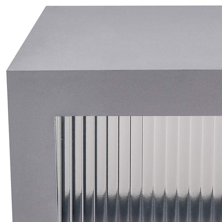 Image 2 Braylon 11" High LED Silver LED Outdoor Pillar Mount Light more views