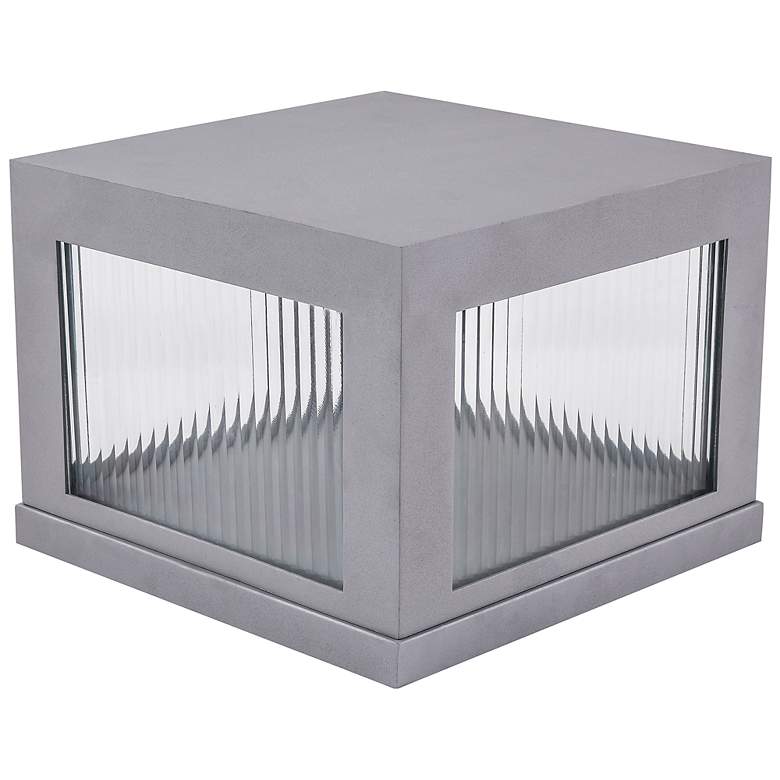 Image 4 Braylon 11" High LED Silver LED Outdoor Pillar Mount Light more views