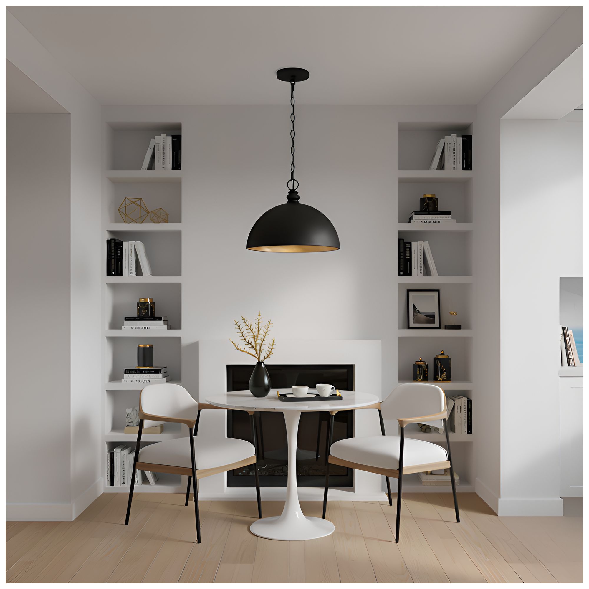 Braylon 4-Light Matte Black Pendant Light