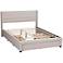 Braylon Beige Fabric Full Size 3-Drawer Platform Bed