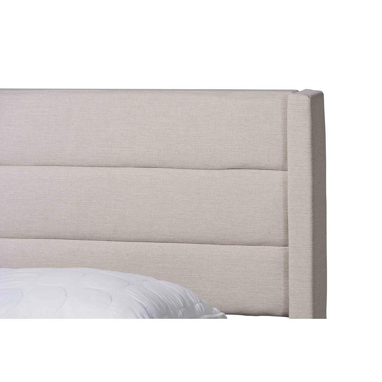 Image 3 Braylon Beige Fabric Full Size 3-Drawer Platform Bed more views