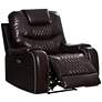 1_Braylon Brown Faux Leather Tufted Recliner Chair