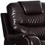 2_Braylon Brown Faux Leather Tufted Recliner Chair more views
