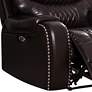 3_Braylon Brown Faux Leather Tufted Recliner Chair more views